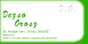 dezso orosz business card